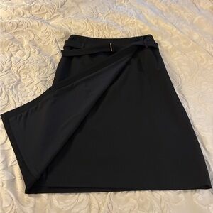 Y2K WOMEN’S NINE WEST BLACK BELTED-WRAP SKIRT